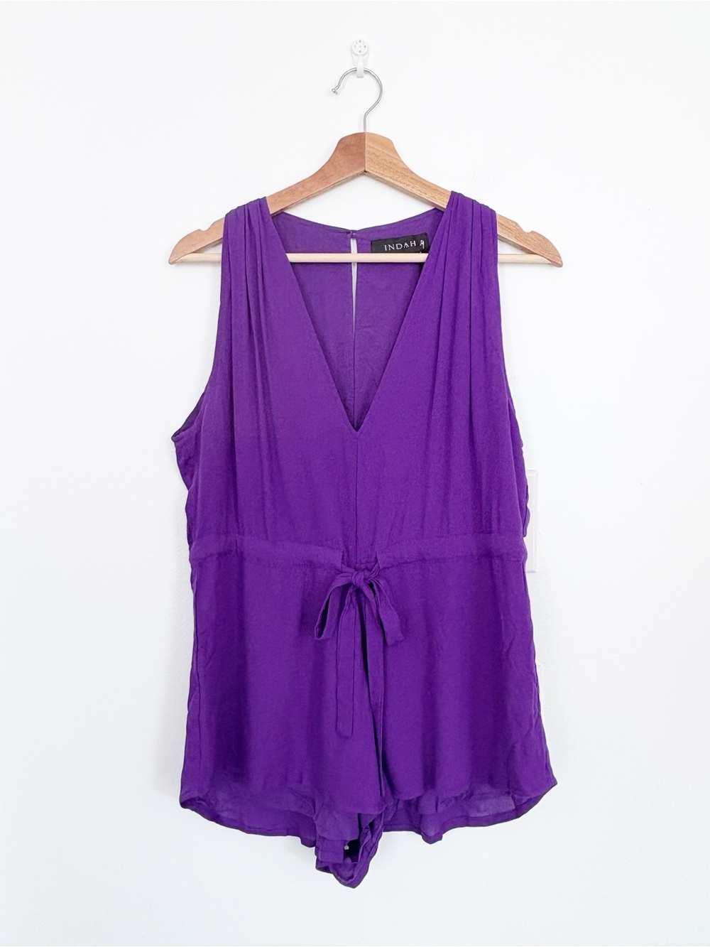 Indah || Jamie Playsuit in‎ Opiate Purple Romper XS NWT